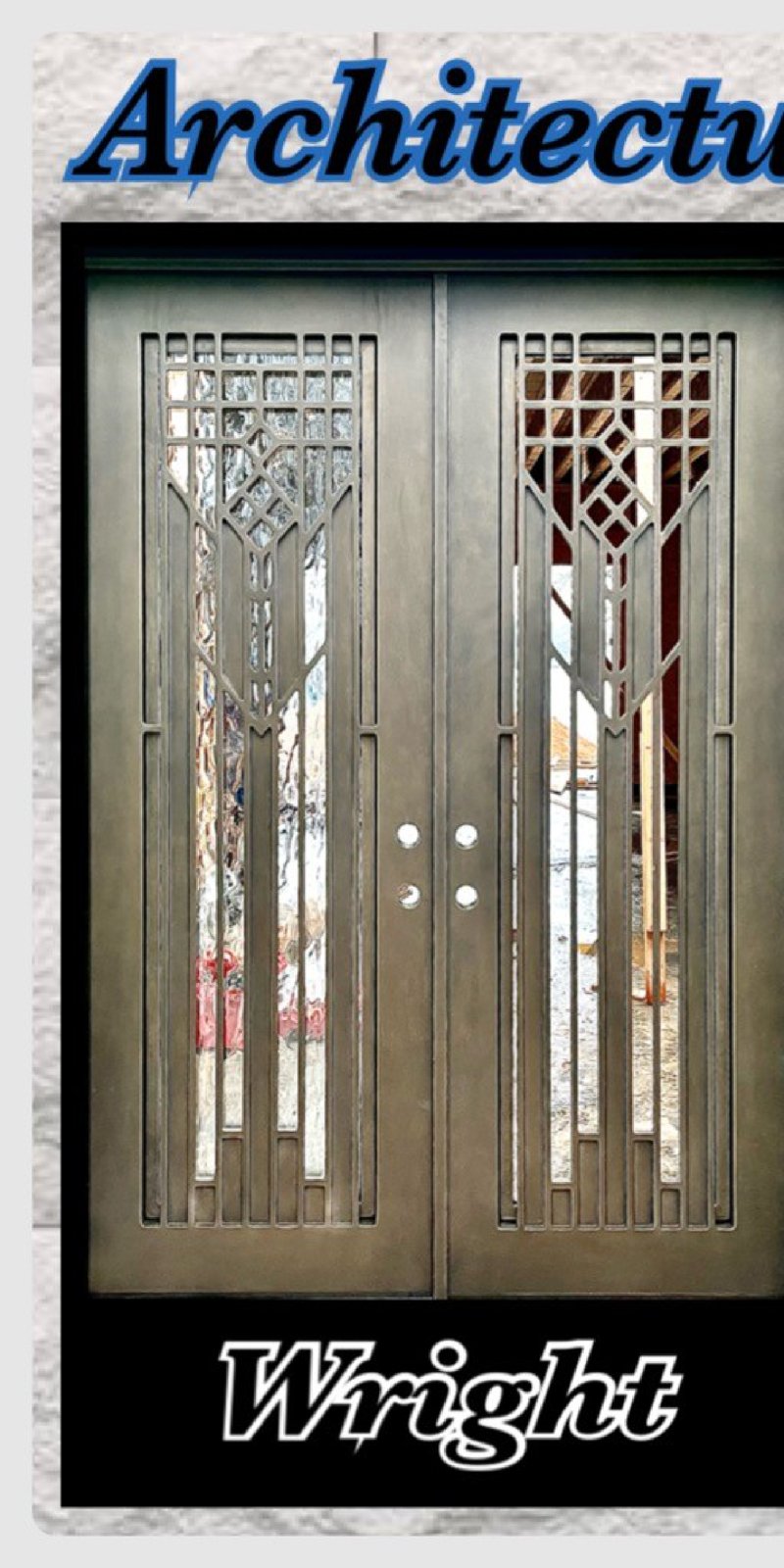 Wright custom iron door, Architectural collection