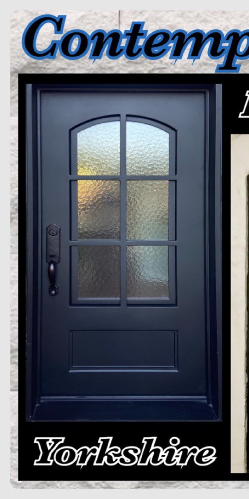 Yorkshire custom iron door, Contemporary collection