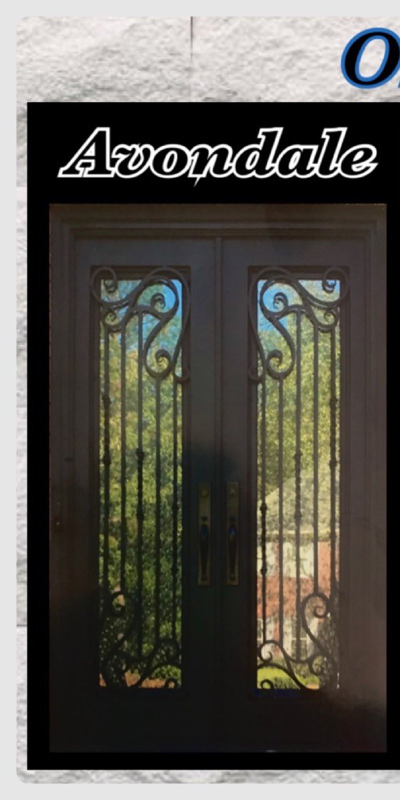 Avondale custom iron door, Ornamental collection