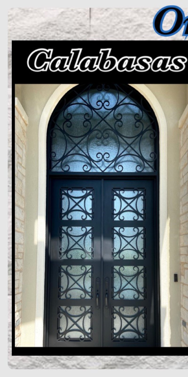 Calabasas custom iron door, Ornamental collection