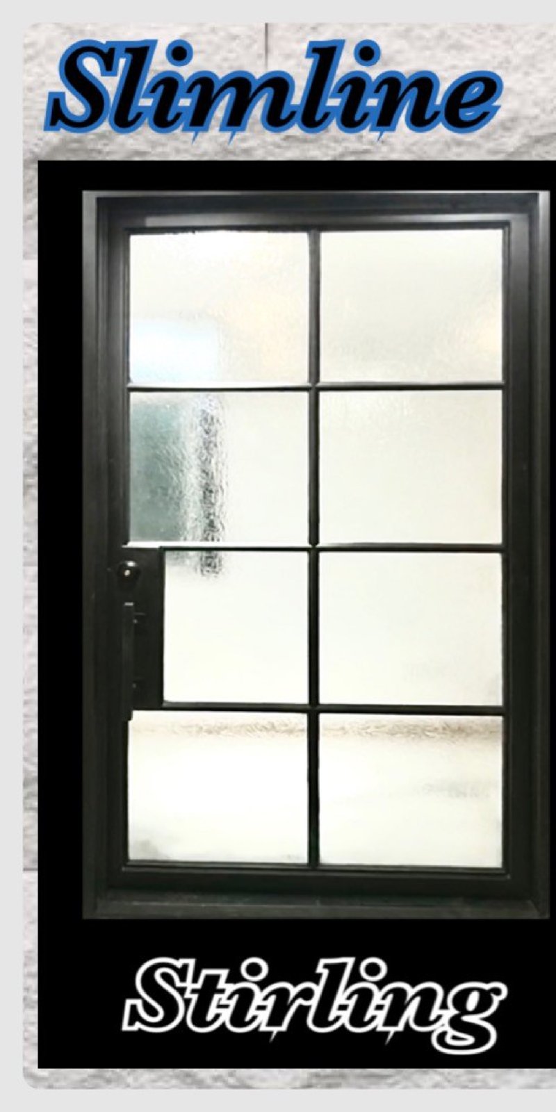 Stirling custom iron door, Slimline collection